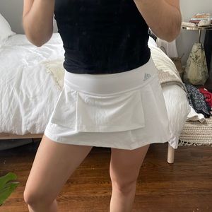 White tennis skirt